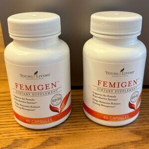 Young Living Essential Oil Femigen 60 Capsules Each New & Sealed/Set of 2